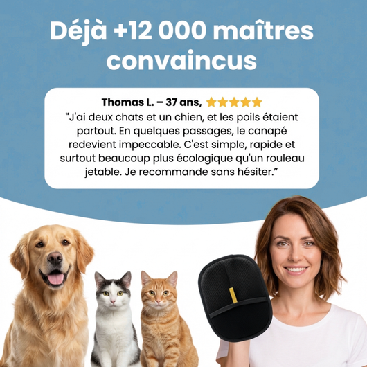 NetPoil™ - Gant Anti-Poils Réutilisable & Écologique